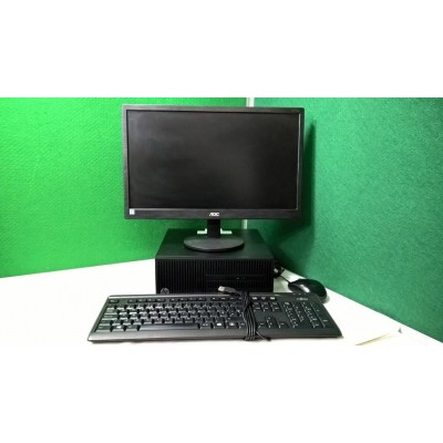 HP 280 G2 SFF Fast Cheap Core i3 3.9GHZ 4GB 128SSD plus 19" LCD Monitor