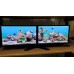 Dual Monitor Set Up 2 x 27" Acer Full HD 1920 x 1080 LED Monitors with Desktop Dual Stand